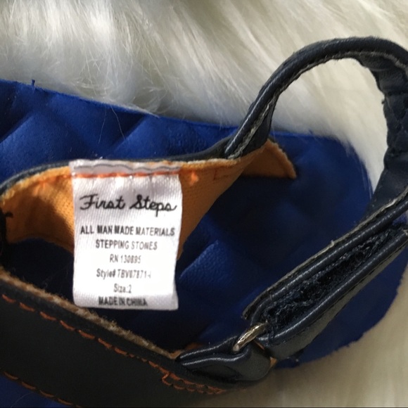 First Steps | Blue and Orange Sandals | 👶🏼 Sz 2 - Picture 5 of 5